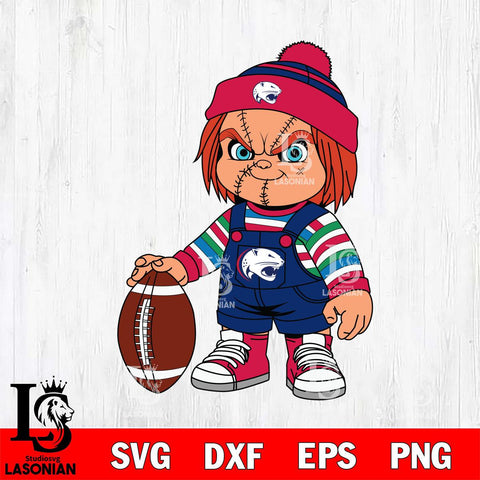 South Alabama Jaguars Chucky Horror 6 Svg Eps Dxf Png File, NCAA svg, Digital Download, Instant Download