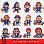 South Alabama Jaguars Chucky Horror Bundle 12 SVG Eps Dxf Png File, Bundle NCAA svg, Digital Download, Instant Download
