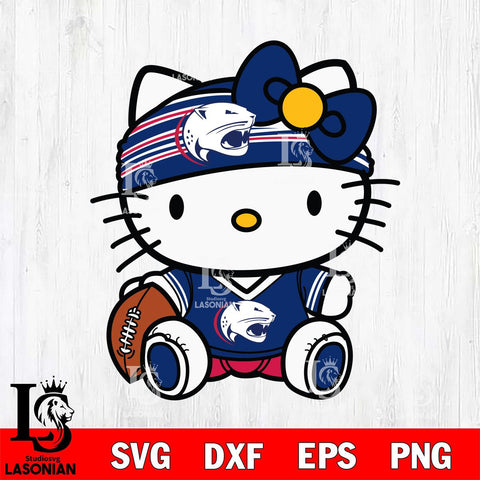 South Alabama Jaguars Cute Hello Kitty Football 12 Svg Eps Dxf Png File, NCAA svg, Digital Download, Instant Download