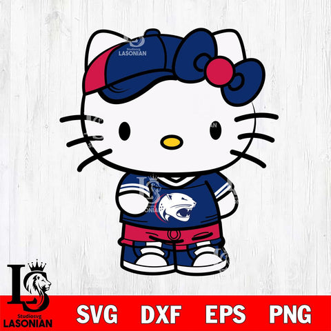 South Alabama Jaguars Cute Hello Kitty Football 2 Svg Eps Dxf Png File, NCAA svg, Digital Download, Instant Download