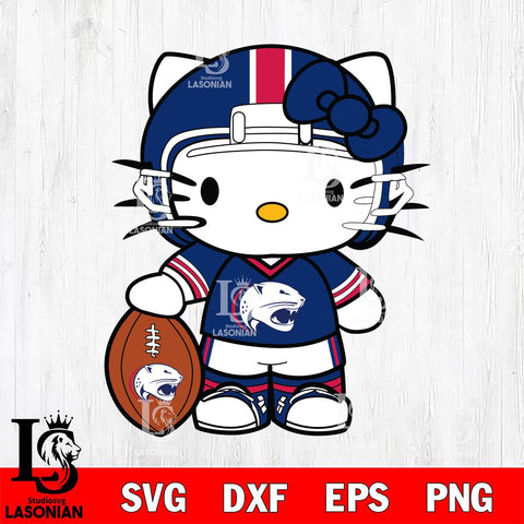 South Alabama Jaguars Cute Hello Kitty Football 3 Svg Eps Dxf Png File, NCAA svg, Digital Download, Instant Download