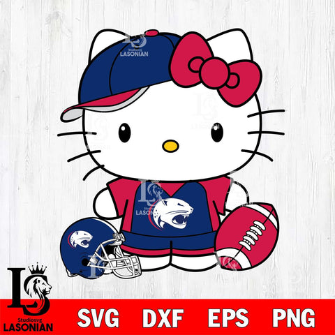 South Alabama Jaguars Cute Hello Kitty Football 4 Svg Eps Dxf Png File, NCAA svg, Digital Download, Instant Download