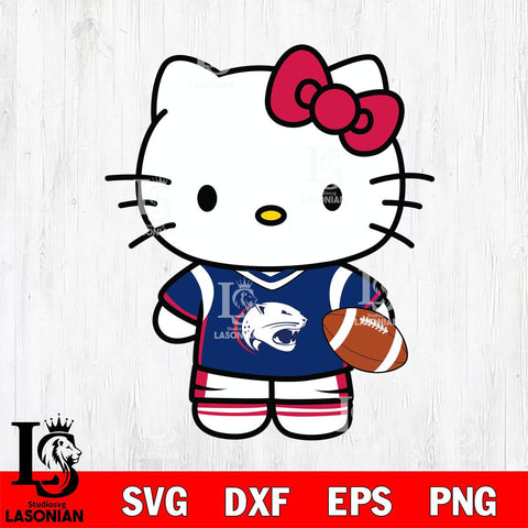 South Alabama Jaguars Cute Hello Kitty Football 8 Svg Eps Dxf Png File, NCAA svg, Digital Download, Instant Download