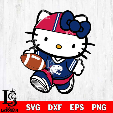 South Alabama Jaguars Cute Hello Kitty Football 9 Svg Eps Dxf Png File, NCAA svg, Digital Download, Instant Download