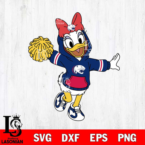 South Alabama Jaguars Daisy Duck Cheerleader Christmas File Cut, NCAA SVG DXF EPS PNG FILE, Digital Download , Criucut , Silhouette