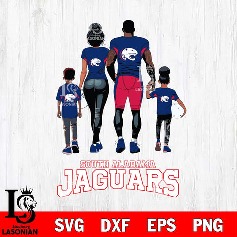 South Alabama Jaguars Family Love Rugby SVG DXF EPS PNG FILE,NCAA SVG, Father day Digital Download,Instant Download, Silhouette