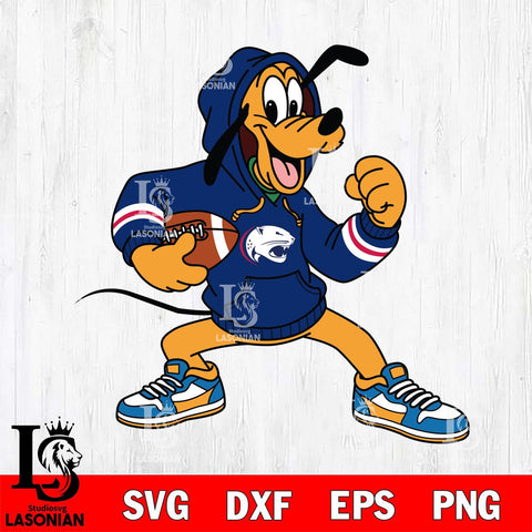 South Alabama Jaguars Goofy Disney Football Christmas File Cut, NCAA SVG DXF EPS PNG FILE, Digital Download , Criucut , Silhouette