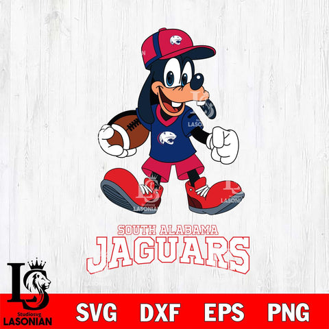 South Alabama Jaguars Goofy Football Player SVG DXF EPS PNG FILE,NCAA svg ,Football Digital Download,Instant Download, Silhouette