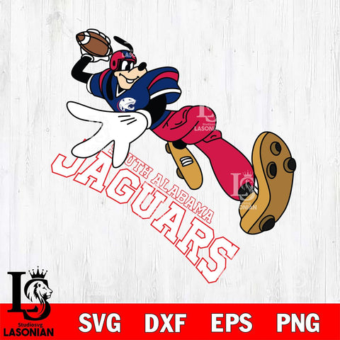 South Alabama Jaguars Goofy rugby player SVG DXF EPS PNG FILE,NCAA svg ,Football Digital Download,Instant Download, Silhouette