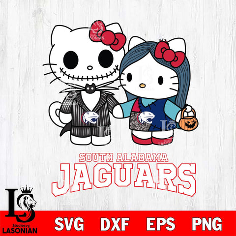 South Alabama Jaguars Hello Kitty Horror 11 Svg Eps Dxf Png File, Digital Download