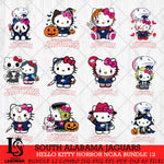 South Alabama Jaguars Hello Kitty Horror NCAA Bundle 12 SVG Svg Eps Dxf Png File, Digital Download