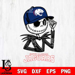 South Alabama Jaguars Jack Skellington 3 Halloween Svg Eps Dxf Png File, NCAA svg, Digital Download, Instant Download