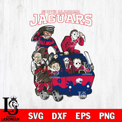 South Alabama Jaguars Jason Voorhees Horror 10 Svg Eps Dxf Png File, NCAA svg, Digital Download, Instant Download