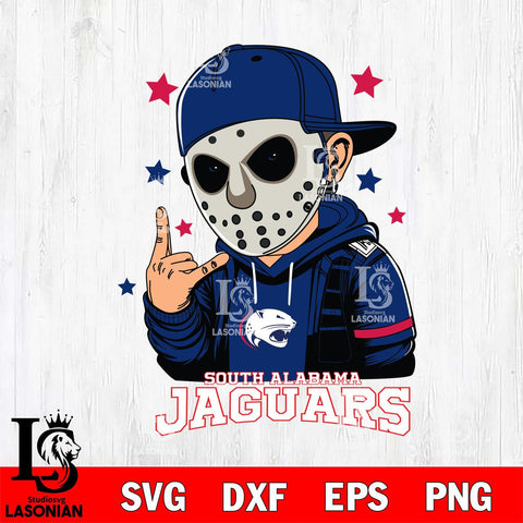 South Alabama Jaguars Jason Voorhees Horror 9 Svg Eps Dxf Png File, NCAA svg, Digital Download, Instant Download