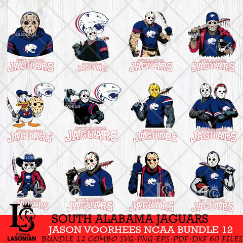 South Alabama Jaguars Jason Voorhees NCAA Bundle 12 SVG Svg Eps Dxf Png File, Digital Download