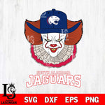 South Alabama Jaguars Pennywise Horror Sport 12 Svg Eps Dxf Png File, Digital Download