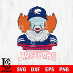 South Alabama Jaguars Pennywise Horror Sport 2 Svg Eps Dxf Png File, Digital Download