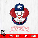 South Alabama Jaguars Pennywise Horror Sport 4 Svg Eps Dxf Png File, Digital Download