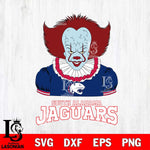 South Alabama Jaguars Pennywise Horror Sport 5 Svg Eps Dxf Png File, Digital Download