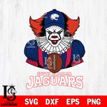 South Alabama Jaguars Pennywise Horror Sport 9 Svg Eps Dxf Png File, Digital Download