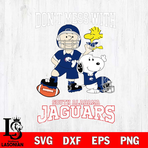 South Alabama Jaguars Snoopy Dont mess with SVG DXF EPS PNG FILE,Snoopy File Cut, NCAA Digital Download,Instant Download,Christmas Silhouette
