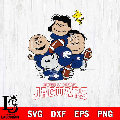 South Alabama Jaguars Snoopy Sport 4 Svg Eps Dxf Png File, Digital Download