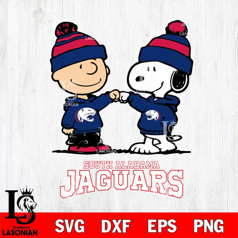 South Alabama Jaguars Snoopy Sport 9 Svg Eps Dxf Png File, Digital Download