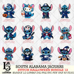 South Alabama Jaguars Stitch Horror Bundle 12 SVG Svg Eps Dxf Png File, NCAA svg, Digital Download, Instant Download