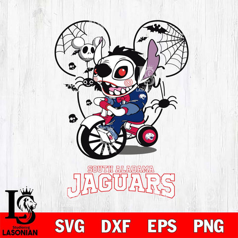 South Alabama Jaguars Stitch Jigsaws Halloween Svg Eps Dxf Png File, Digital Download, Instant Download