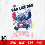 South Alabama Jaguars Stitch Love Rad Like Dad SVG DXF EPS PNG FILE, NCAA File Cut,Digital Download,Instant Download