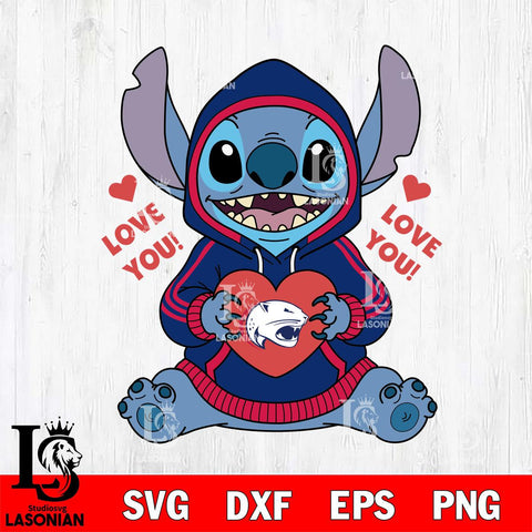 South Alabama Jaguars Stitch Love You File Cut, NCAA SVG DXF EPS PNG FILE, Digital Download , Criucut , Silhouette