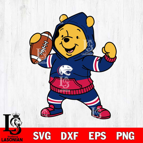 South Alabama Jaguars Winnie The Pooh Disney Football Christmas File Cut, NCAA SVG DXF EPS PNG FILE, Digital Download , Criucut , Silhouette