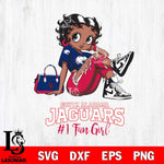 South Alabama Jaguars #1 Black Fan Girl Betty Boop, Svg Eps Dxf Png File, Digital Download