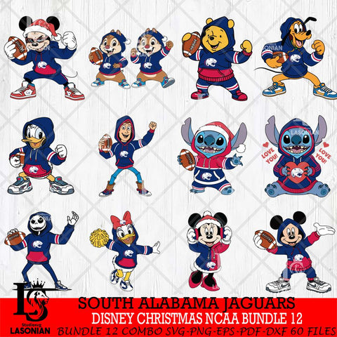 South Alabama Jaguars  Disney christmas NCAA Bundle File Cut, Bundle NCAA SVG DXF EPS PNG FILE, Digital Download , Criucut , Silhouette