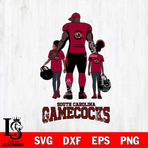 South Carolina Gamecocks 3 Father and son Rugby SVG DXF EPS PNG FILE,NCAA SVG, Father day Digital Download,Instant Download, Silhouette