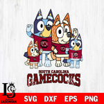 South Carolina Gamecocks Bluey & Bingo 7 Svg Eps Dxf Png File, NCAA svg, Digital Download, Instant Download