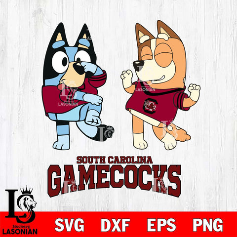South Carolina Gamecocks Bluey Chilli Sport Svg Eps Dxf Png File, Digital Download, Instant Download