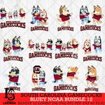 South Carolina Gamecocks Bluey Dace Mode NCAA Bundle 12 SVG Eps Dxf Png File, Digital Download, Instant Download