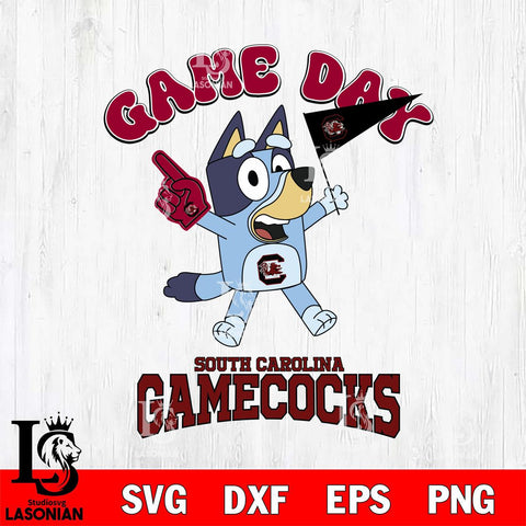 South Carolina Gamecocks Bluey Game Day Svg Eps Dxf Png File, Digital Download, Instant Download
