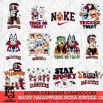 South Carolina Gamecocks Bluey Halloween NCAA 12 SVG Eps Dxf Png File, Bundle NCAA svg, Digital Download, Instant Download