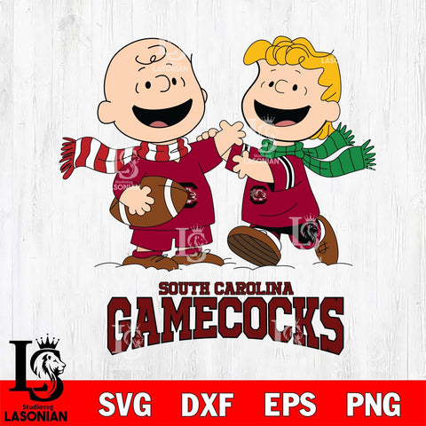 South Carolina Gamecocks Charlie Brown & Linus Football Cricut,Christmas SVG DXF EPS PNG FILE, NCAA Digital Download,Instant Download, Silhouette