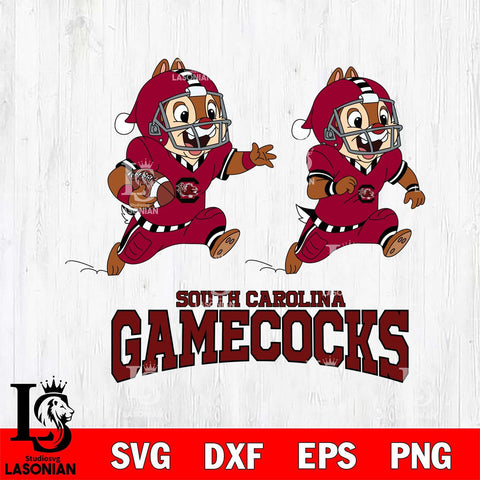 South Carolina Gamecocks Chip & Dale Football Cricut,Christmas SVG DXF EPS PNG FILE, NCAA Digital Download,Instant Download, Silhouette
