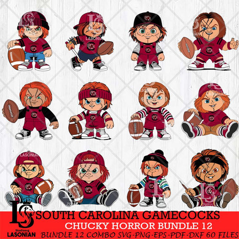 South Carolina Gamecocks Chucky Horror Bundle 12 SVG Eps Dxf Png File, Bundle NCAA svg, Digital Download, Instant Download