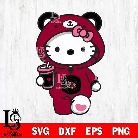 South Carolina Gamecocks Cute Hello Kitty Svg Eps Dxf Png File, Digital Download, Instant Download