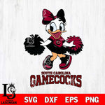 South Carolina Gamecocks Daisy Duck Cheerleader Disney, Svg Eps Dxf Png File, Digital Download