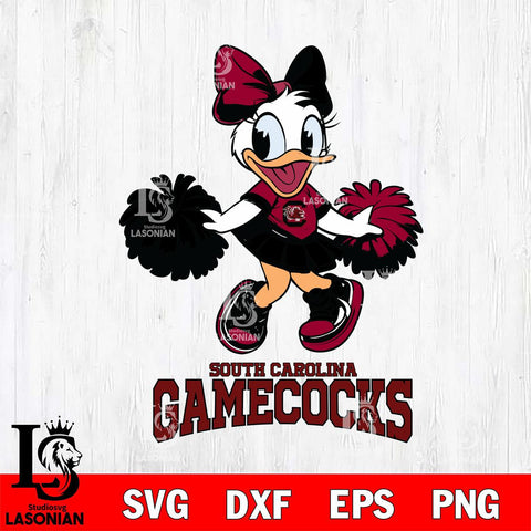 South Carolina Gamecocks Daisy Duck Cheerleader Disney, Svg Eps Dxf Png File, Digital Download
