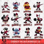 South Carolina Gamecocks Disney NCAA Bundle Svg PNG 12 Svg Eps Dxf Png File, Digital Download