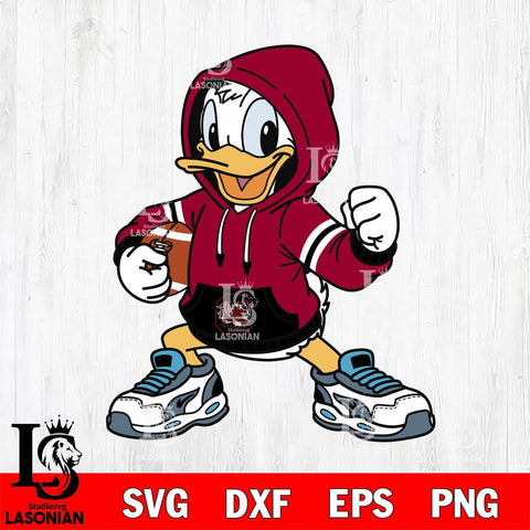 South Carolina Gamecocks Donald Duck Disney Christmas File Cut, NCAA SVG DXF EPS PNG FILE, Digital Download , Criucut , Silhouette