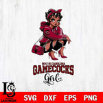 South Carolina Gamecocks Fashion Black Fan Girl Betty Boop, Svg Eps Dxf Png File, Digital Download