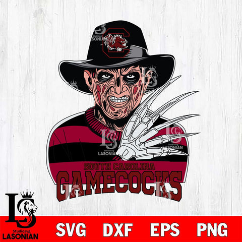 South Carolina Gamecocks Freddy Krueger Horror Halloween Svg Eps Dxf Png File, NCAA svg, Digital Download, Instant Download